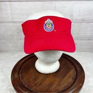 MLS C.D. Chivas USA Adjustable Red Visor Hat Soccer Unisex